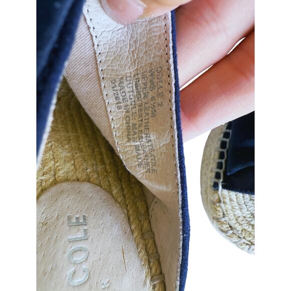 Kenneth Cole Odele Suede Espadrille Wedge Slide Sandals Size 6.5 M Coastal Boho - Picture 9 of 12